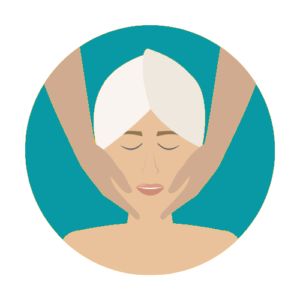 Arrageoise qui bénéficie d'un modelage du visage